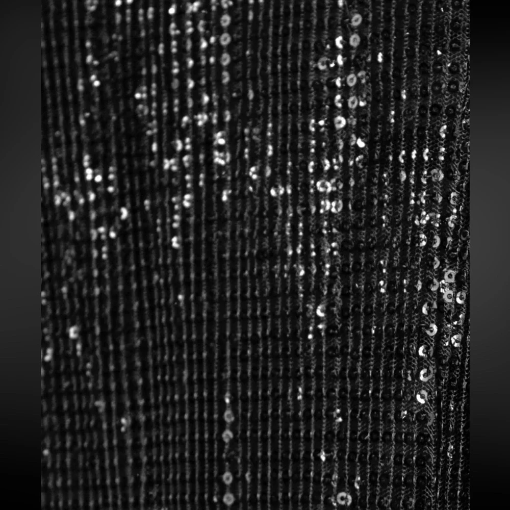 Strapless Black Sequin Mermaid Evening Dress